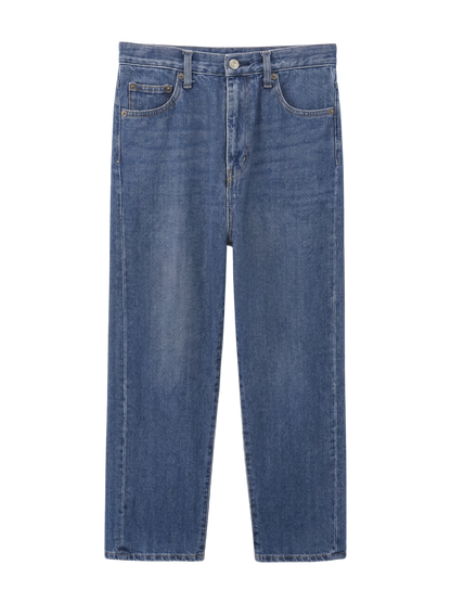 SHIPS any:〈ウォッシャブル〉ハイライズ ストレート デニムパンツ［SHIPS any DENIM］