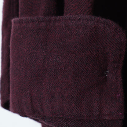 SHIPS: ネルヘリンボーン セミワイドカラーシャツ