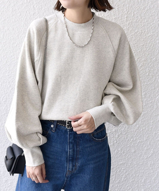 【WEB限定】〈着丈が選べる〉オーガニックコットン ラグラン スウェット