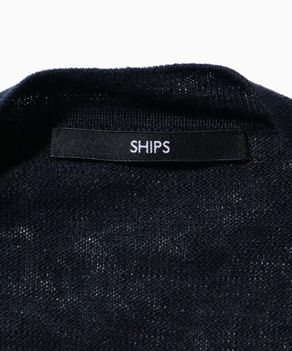 SHIPS: リネン Vネック カーディガン