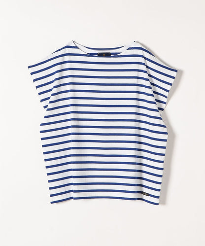 【SHIPS any別注】Le minor: ボートネック フレンチスリーブ ボーダーカットソー
