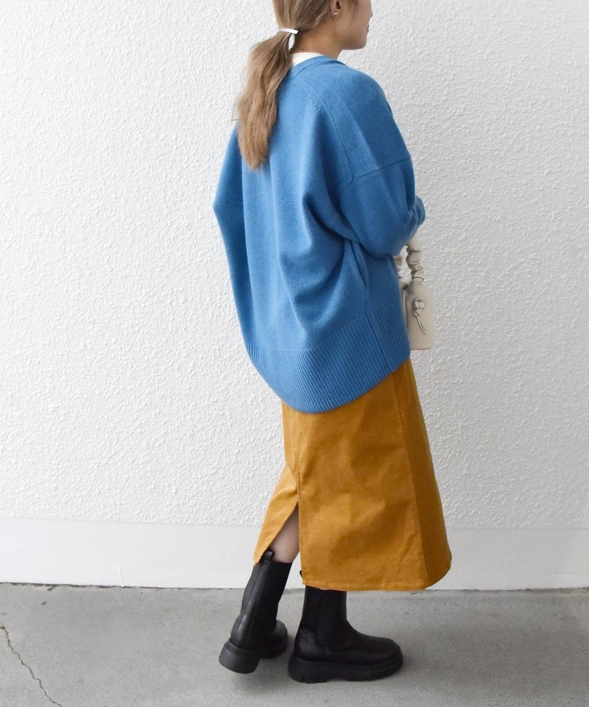 SHIPS any: AQUA ニット コクーン クルーネック カーディガン