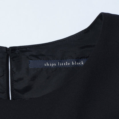 LB:BACK SATIN HEM KIRIKE DRESS