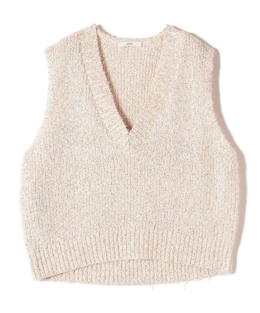 〈手洗い可能〉カール ヤーン スパンコール ベスト 24SS