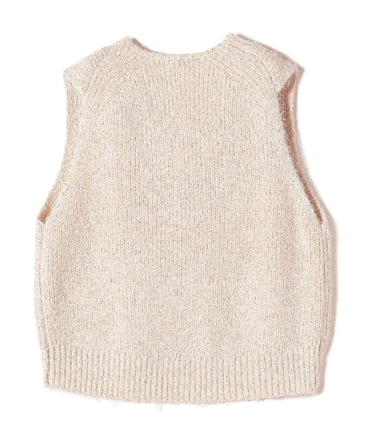 〈手洗い可能〉カール ヤーン スパンコール ベスト 24SS