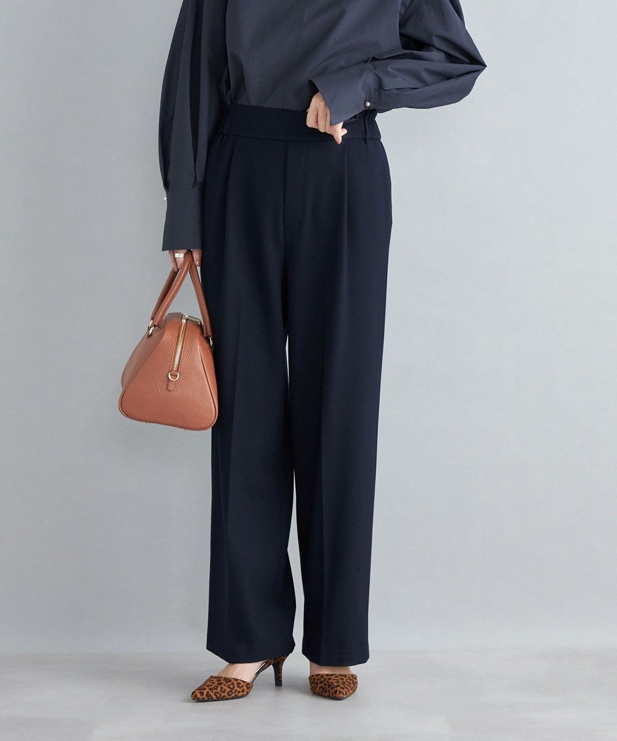 〈手洗い可能〉裏起毛 セミワイドパンツ