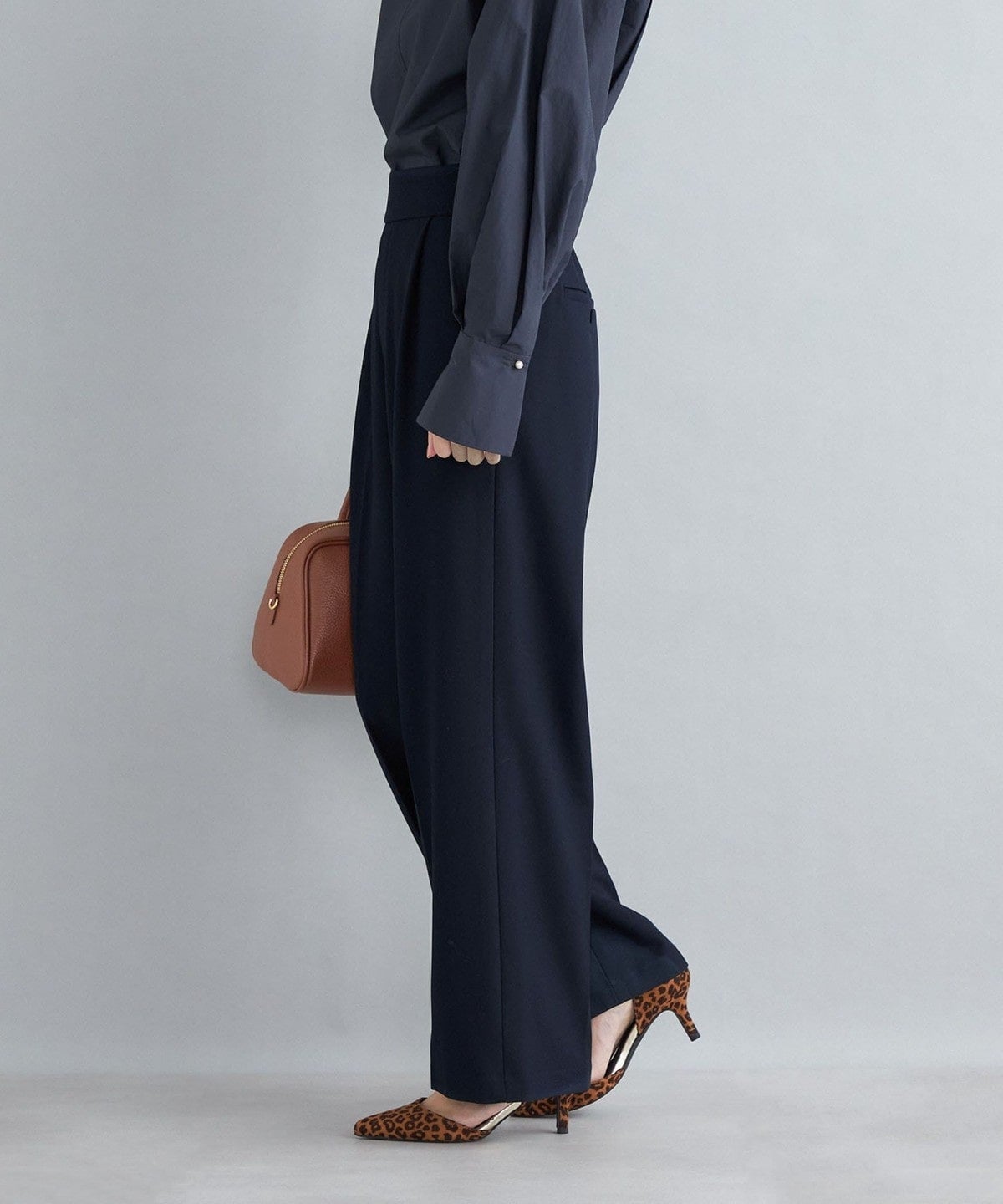 〈手洗い可能〉裏起毛 セミワイドパンツ