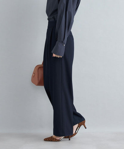 〈手洗い可能〉裏起毛 セミワイドパンツ