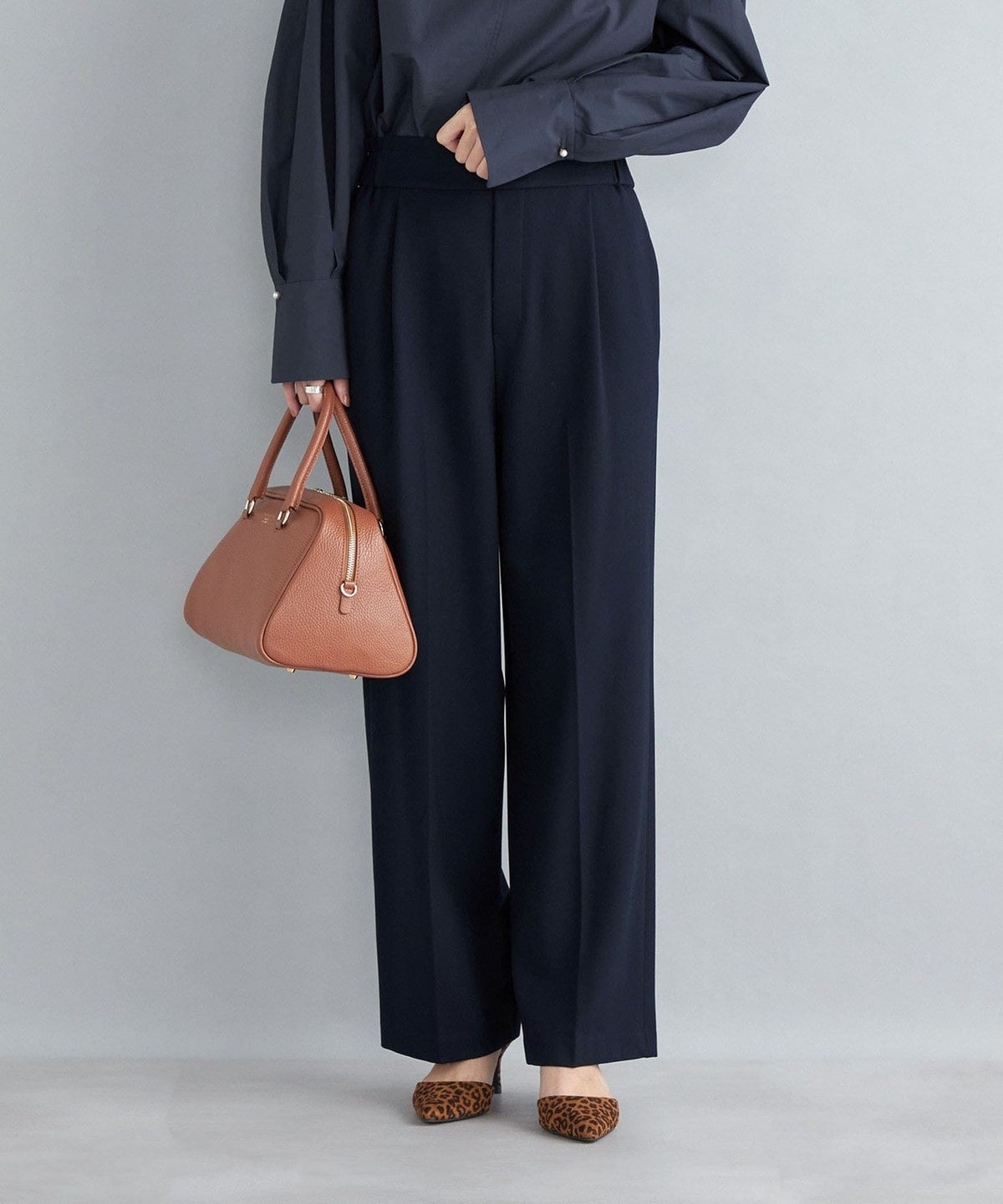 〈手洗い可能〉裏起毛 セミワイドパンツ