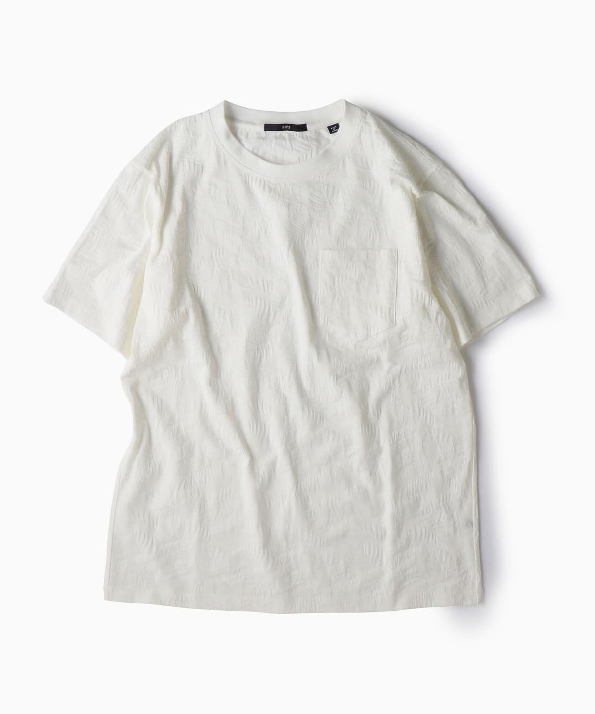 SHIPS: MADE IN JAPAN ジャガード/リーフ ポケット Tシャツ