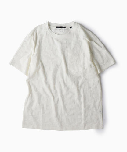 SHIPS: MADE IN JAPAN ジャガード/リーフ ポケット Tシャツ