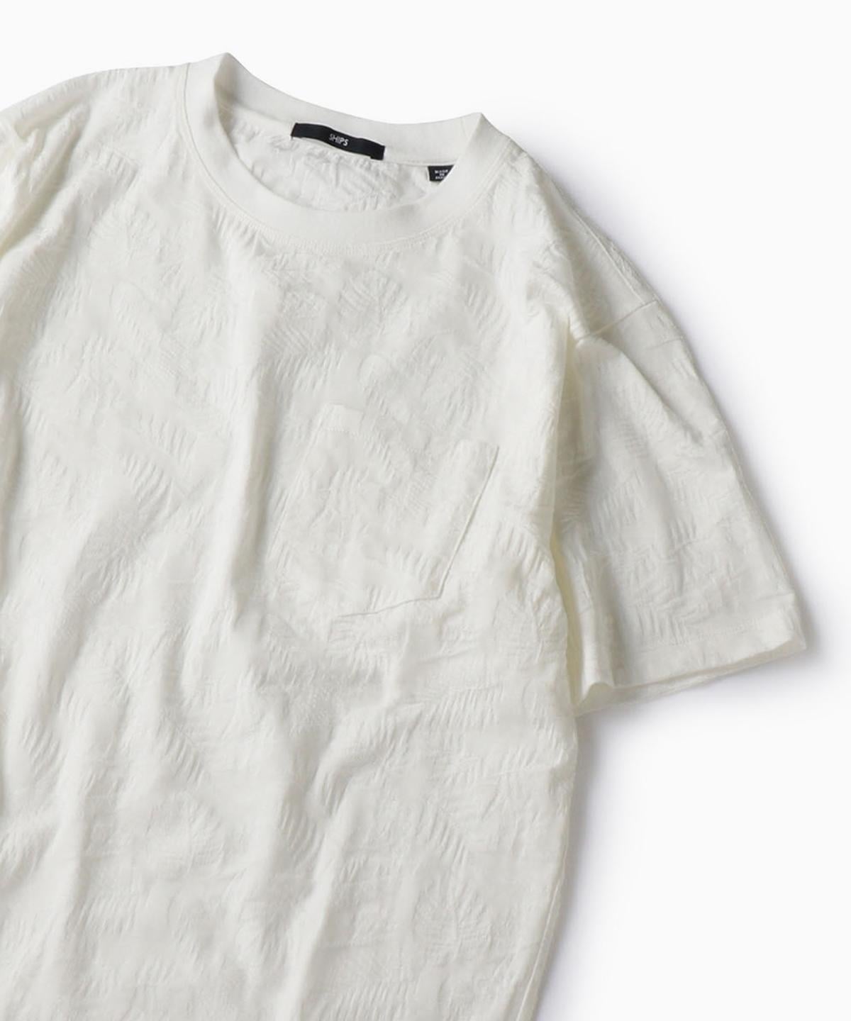 SHIPS: MADE IN JAPAN ジャガード/リーフ ポケット Tシャツ