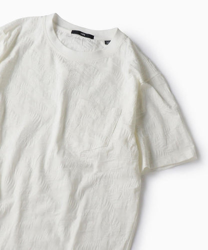 SHIPS: MADE IN JAPAN ジャガード/リーフ ポケット Tシャツ