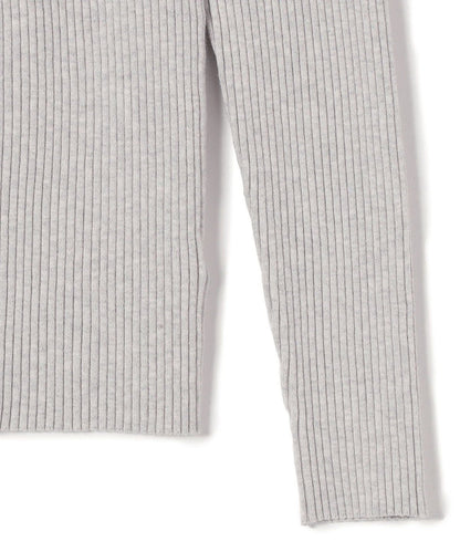 〈手洗い可能〉シルク ブレンド スクエア リブ ニット