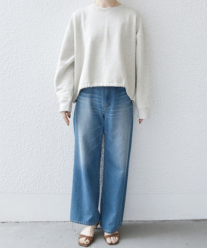 SHIPS any: USAコットン 裏起毛 クロップド コクーン プルオーバー