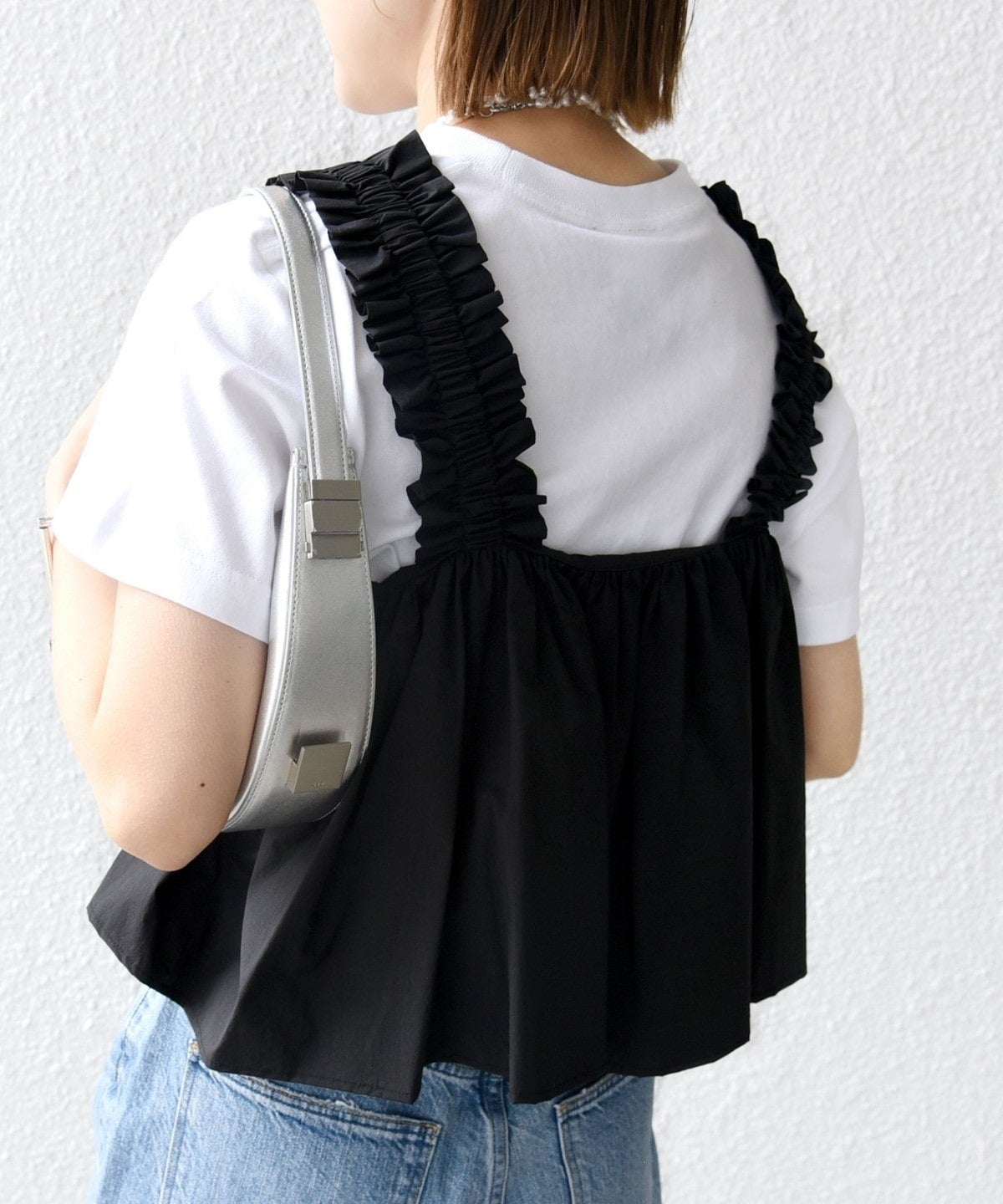 【WEB限定】〈洗濯機可能〉ショルダー フリル キャミソール