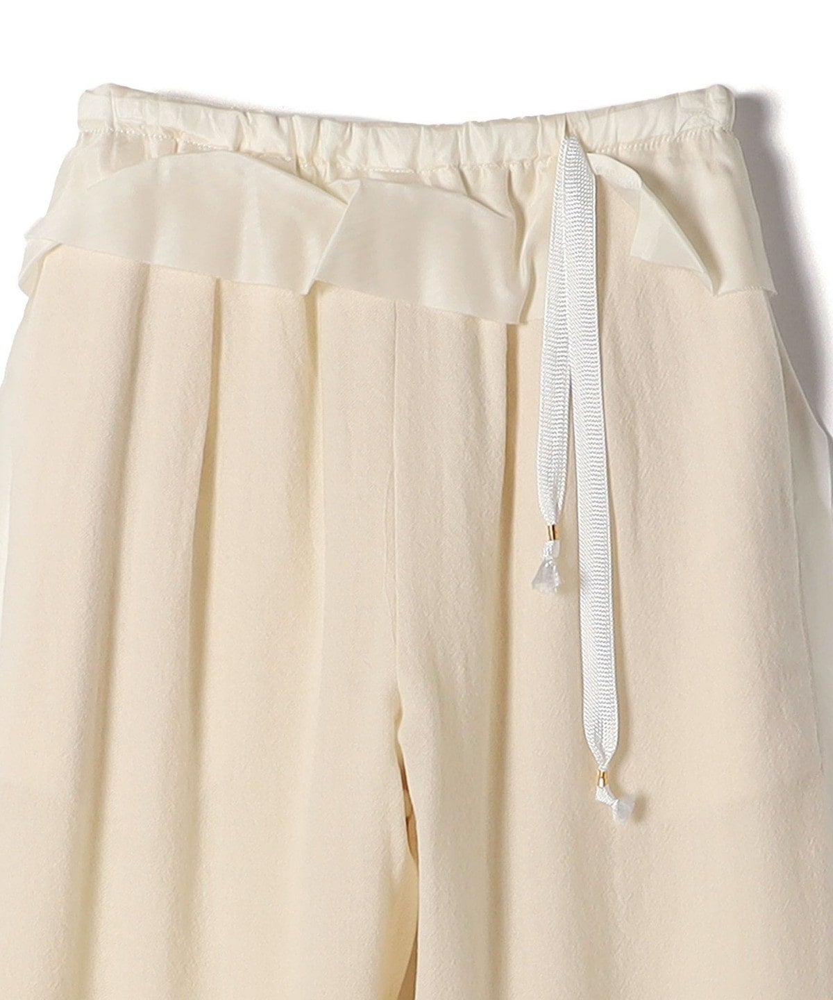 PONTI:ウール カットオフ パンツ
