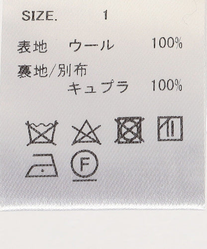 PONTI:ウール カットオフ パンツ