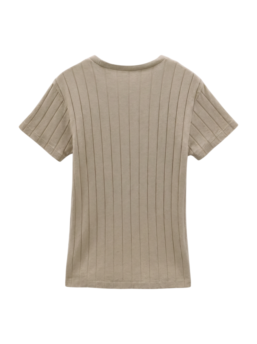 YOUNG&OLSEN:リブクルーネックTee