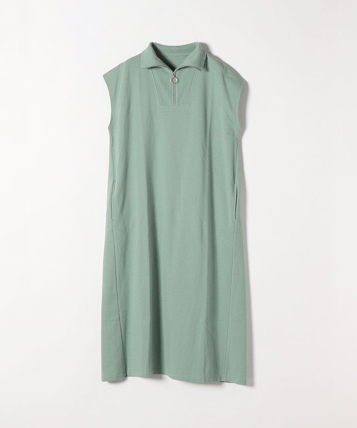 SHIPS any:〈UVカット・抗菌防臭〉ミニ裏毛 ハーフジップ ワンピース