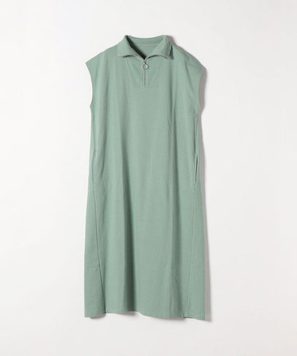 SHIPS any:〈UVカット・抗菌防臭〉ミニ裏毛 ハーフジップ ワンピース