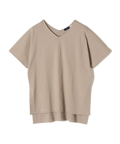 【WEB限定】〈UVカット〉USAコットンルーズVネックTEE