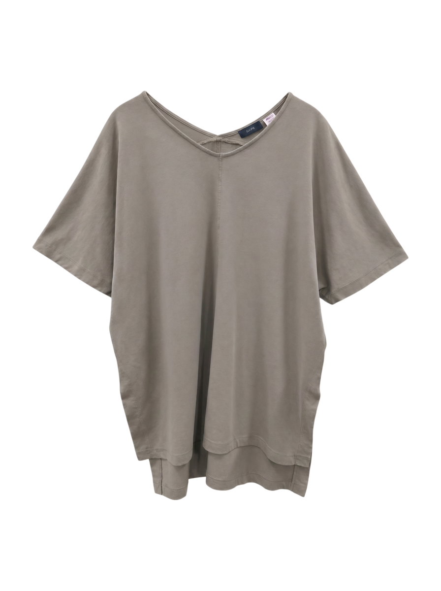 【WEB限定】〈UVカット〉USAコットンルーズVネックTEE