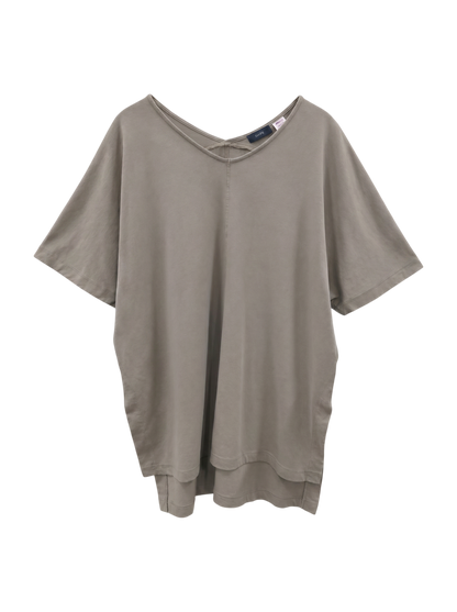 【WEB限定】〈UVカット〉USAコットンルーズVネックTEE