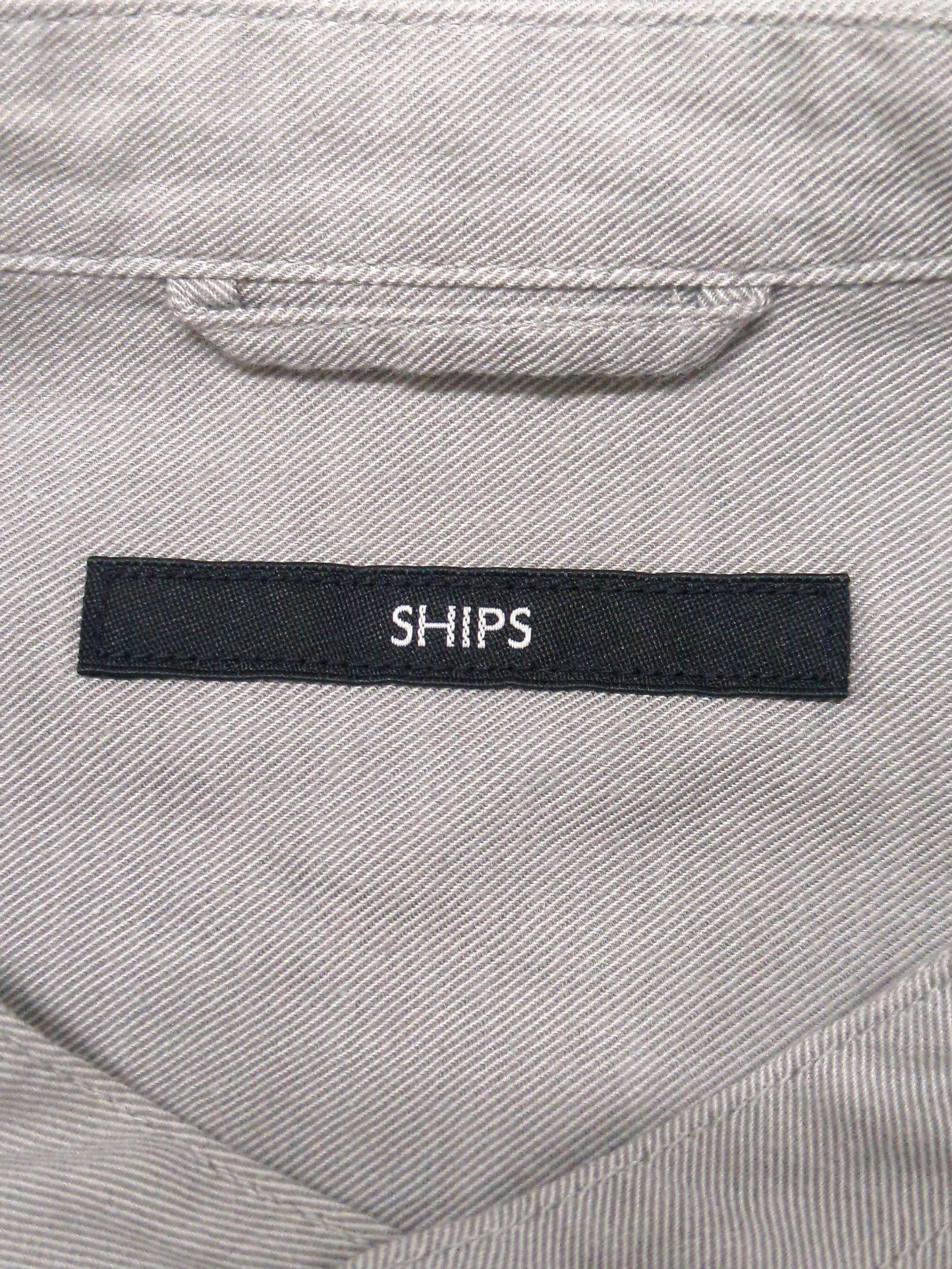 SHIPS: コットン/シルク ソフィアブル加工 バンドカラー シャツ