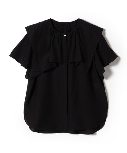 【WEB限定】〈手洗い可能〉セーラー カラー ピコ ブラウス