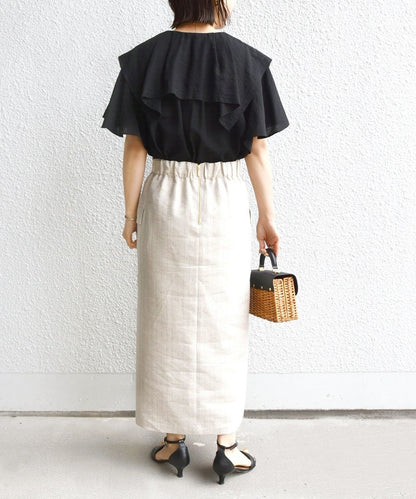 【WEB限定】〈手洗い可能〉セーラー カラー ピコ ブラウス