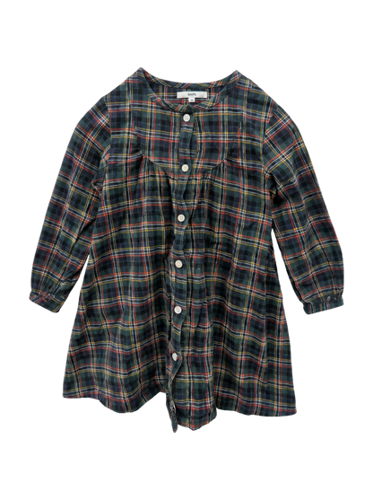 SHIPS KIDS:ネルチェック クルーネック シャツ ワンピース(100〜130cm)