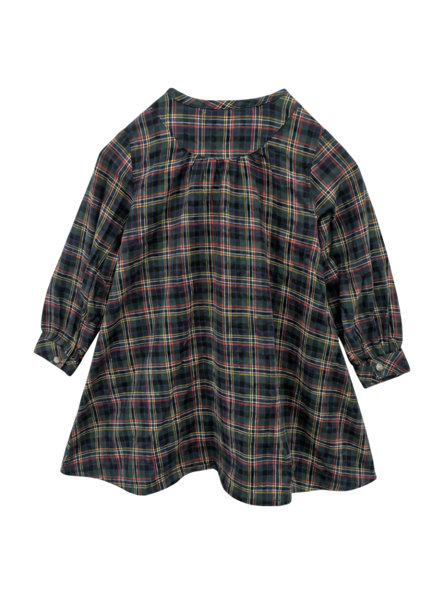 SHIPS KIDS:ネルチェック クルーネック シャツ ワンピース(100〜130cm)