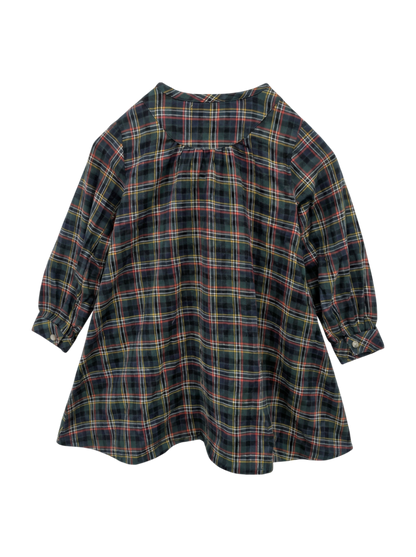 SHIPS KIDS:ネルチェック クルーネック シャツ ワンピース(100〜130cm)