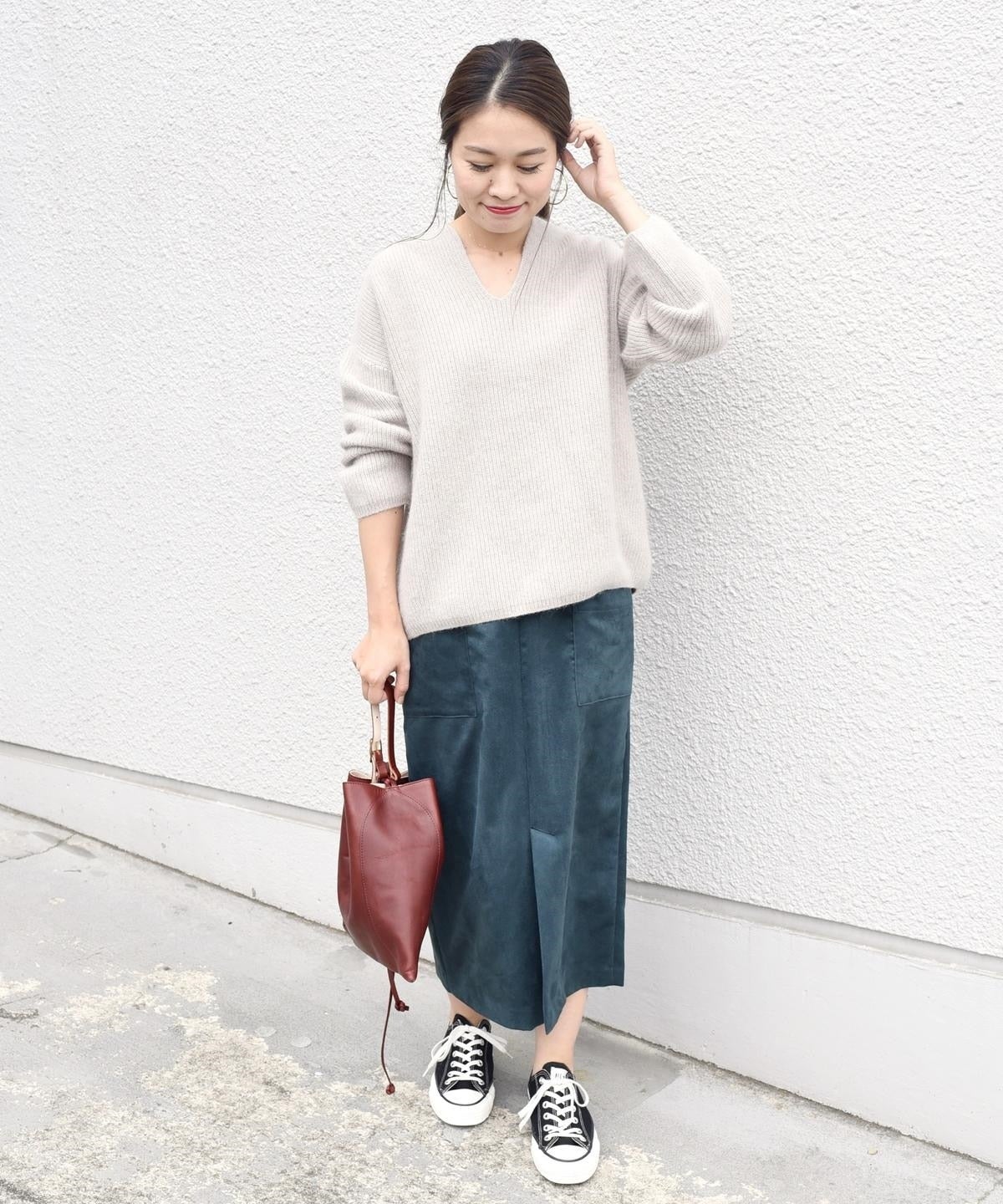 liflattie ships:フェイクスエードストレートスカート