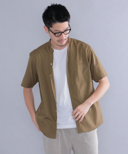 SHIPS: バンドカラー スキッパーシャツ S/S