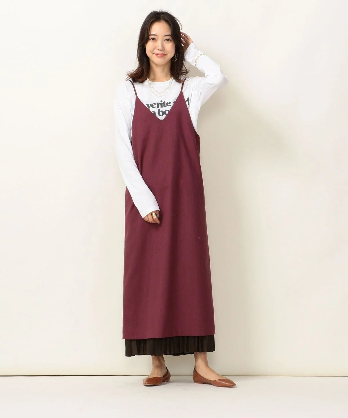 SHIPS any: シンプル キャミワンピース 20FW