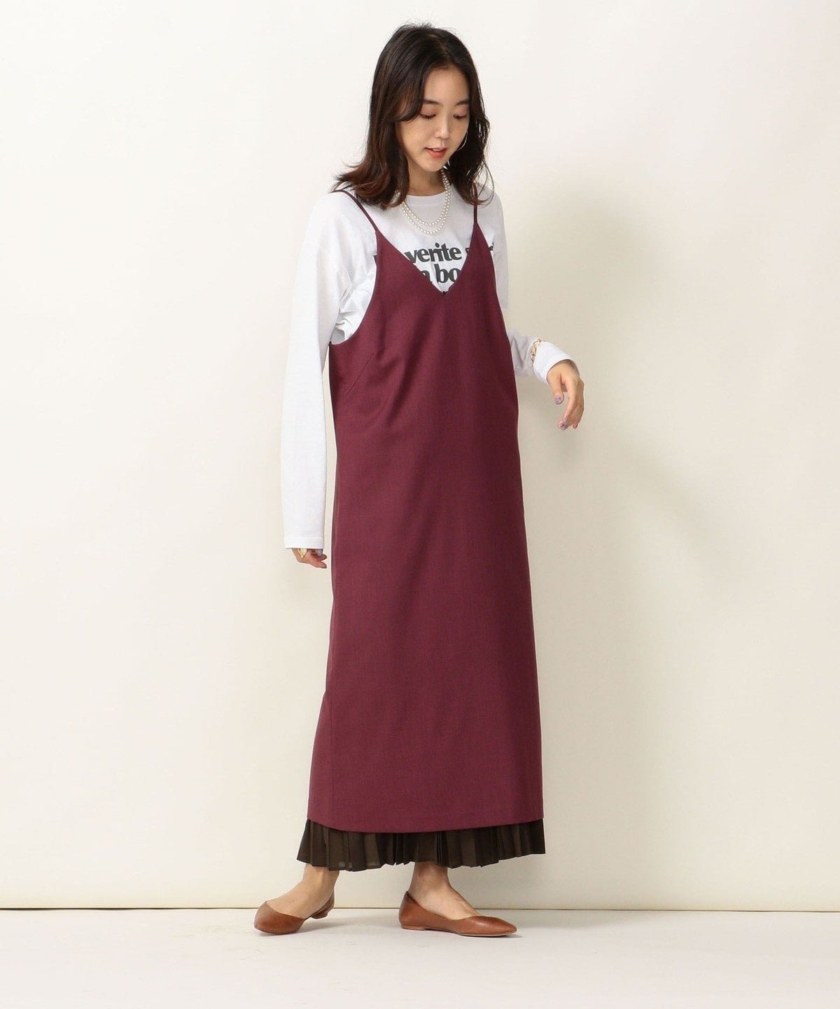 SHIPS any: シンプル キャミワンピース 20FW