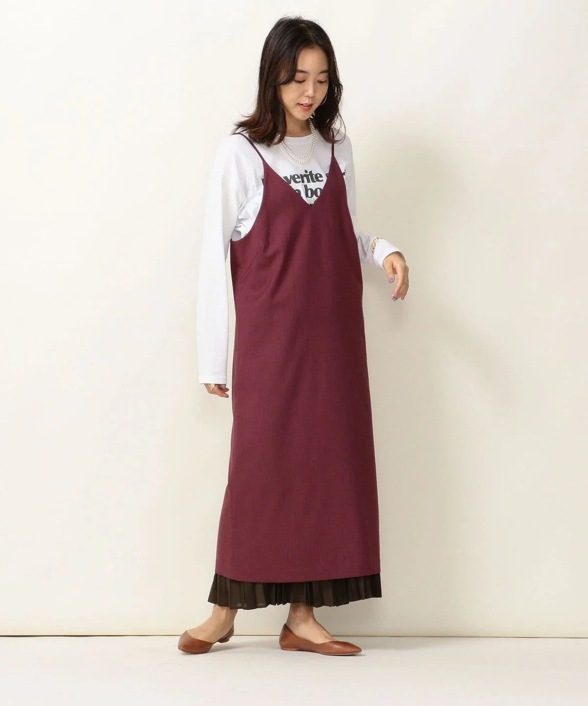 SHIPS any: シンプル キャミワンピース 20FW
