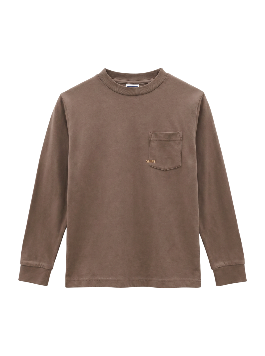 【WEB限定】SHIPS KIDS:100〜160cm / ＜家族おそろい＞SHIPS マイクロロゴ ロングスリーブ TEE