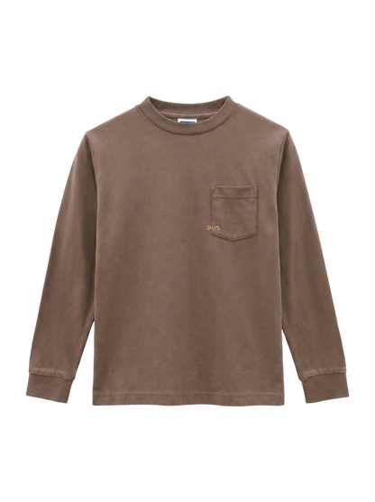 【WEB限定】SHIPS KIDS:100〜160cm / ＜家族おそろい＞SHIPS マイクロロゴ ロングスリーブ TEE