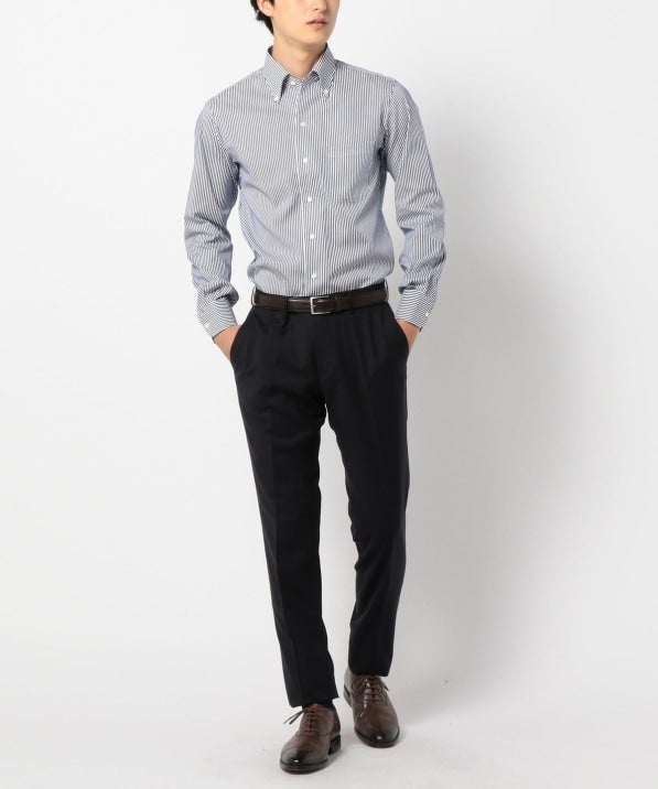 SD: ロンスト イタリアンボタンダウン シャツ(ネイビー)