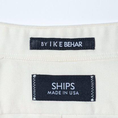 SHIPS×IKE BEHAR: アメリカ製 オックスフォード バンドカラー シャツ