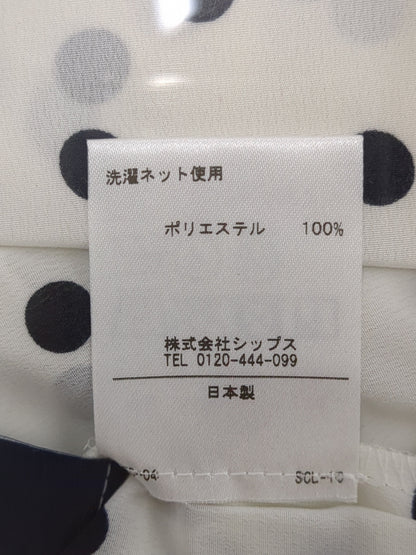 〈手洗い可能〉ドットフリルブラウス5分袖
