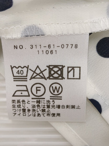 〈手洗い可能〉ドットフリルブラウス5分袖
