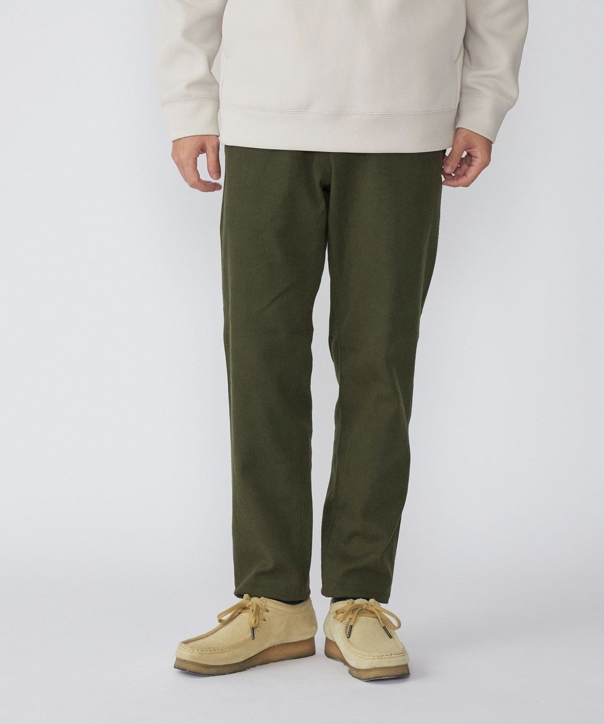 SHIPS: コットン/ウール ストレッチ カルゼ イージーパンツ