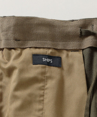 SHIPS: コットン/ウール ストレッチ カルゼ イージーパンツ