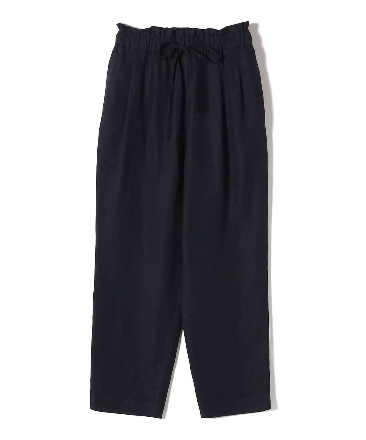 SHIPS Primary Navy Label:麻 レーヨン イージー パンツ