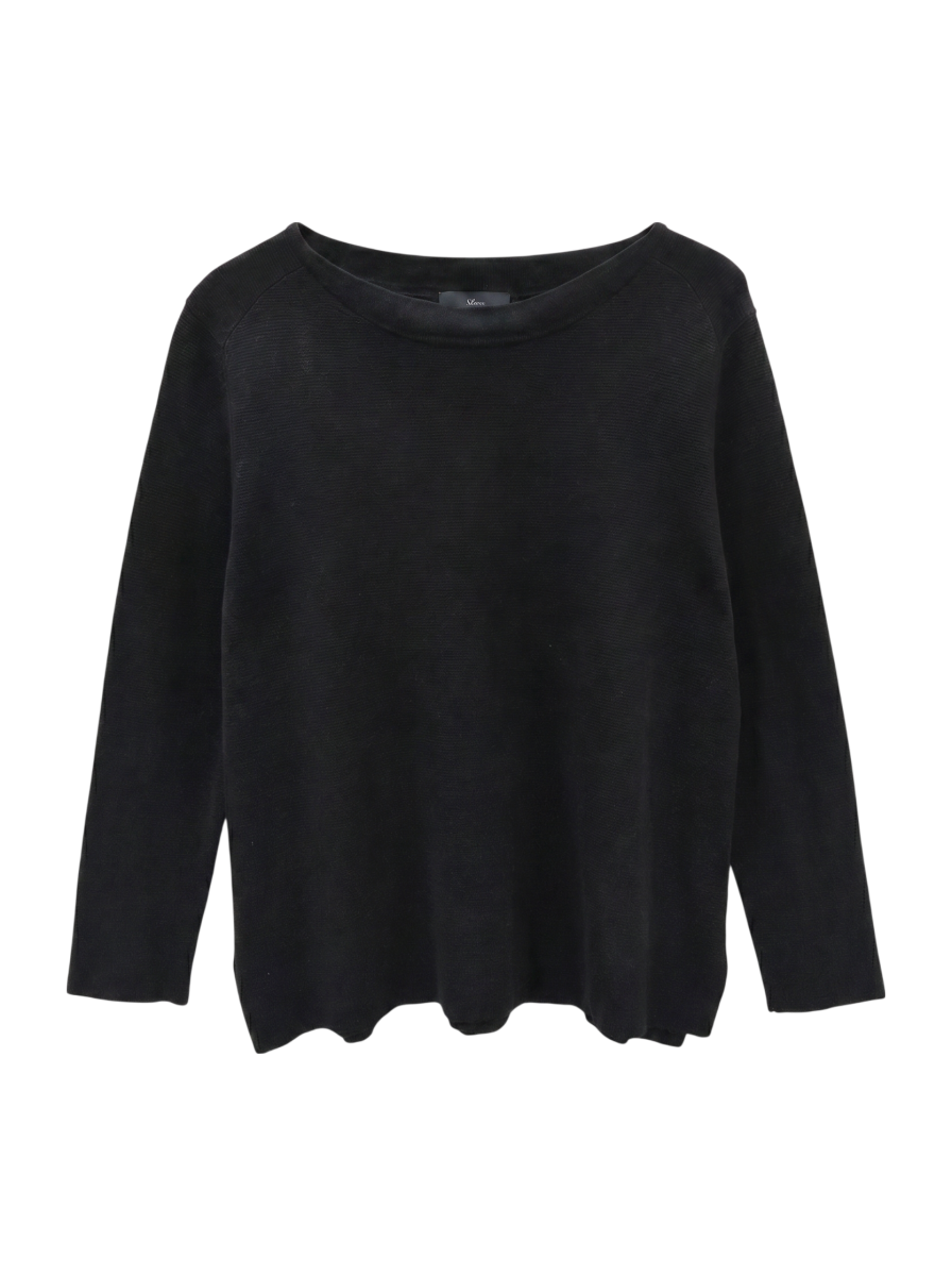 NL:SILK BOAT NECK KNIT