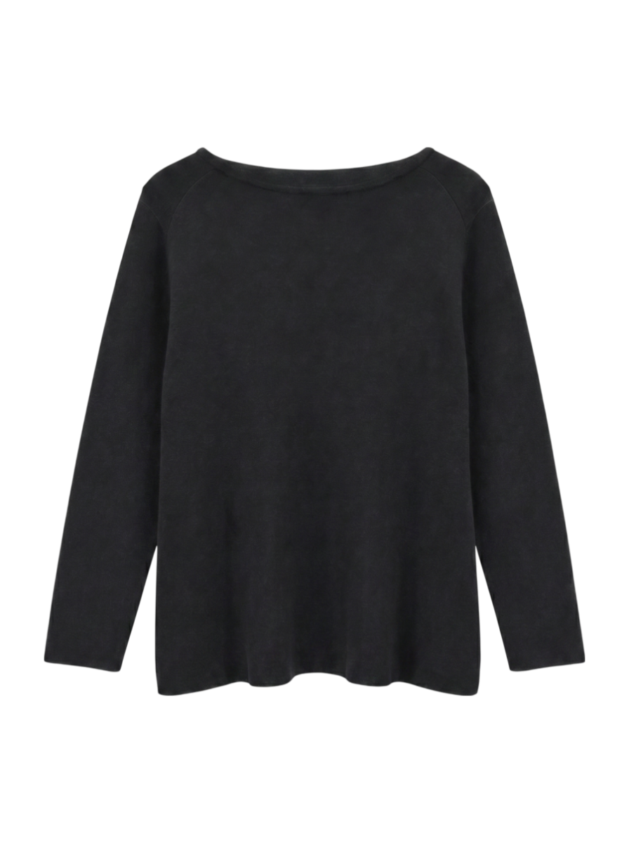 NL:SILK BOAT NECK KNIT